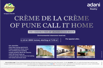 Book 2, 2.5 & 3 BHK homes, starting at Rs 1.45 Cr at Adani Atelier Greens in Pune